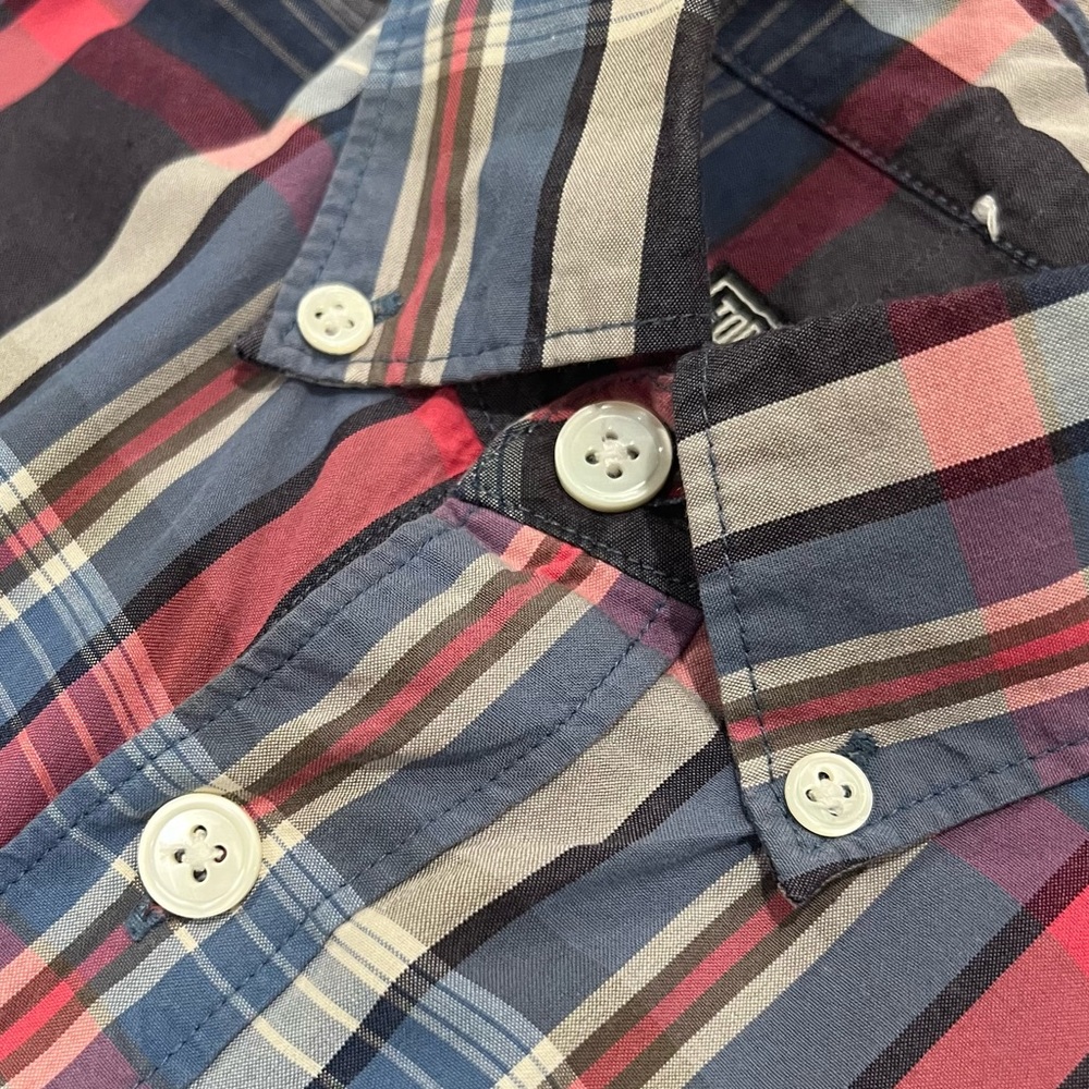 Todd‎ Snyder New York Tailored Plaid Oxford Button Down Shirt XS Pink/Blue